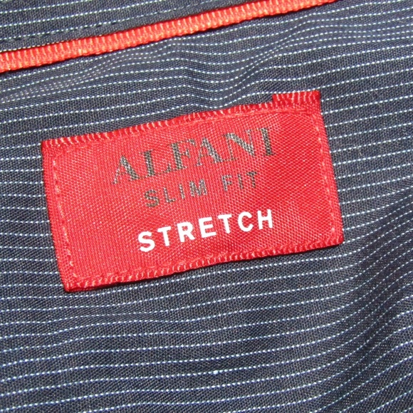 NEW Alfani Stretch Blue Slim Fit Shirt Size S - Picture 3 of 5